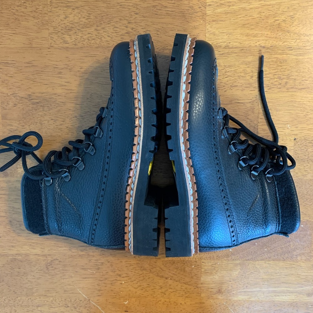 NEW Tabitha Simmons | BEXLEY Black Leather HIKING Ankle Boots - Picture 3 of 8